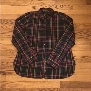 J Crew plaid long sleeve button down shirt sz:10